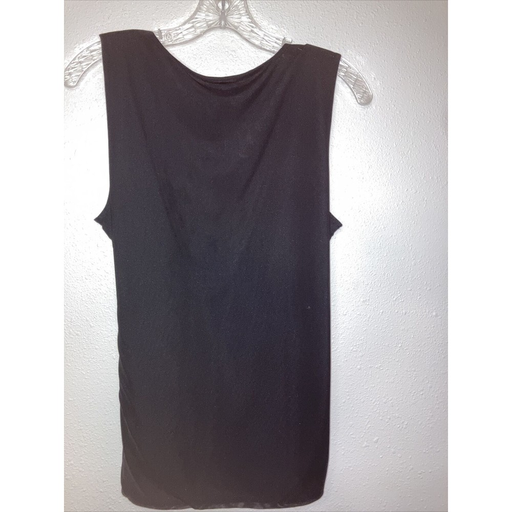 INC International Concepts Black Mesh sleeveless Top Medium New With Tags - Picture 2 of 3
